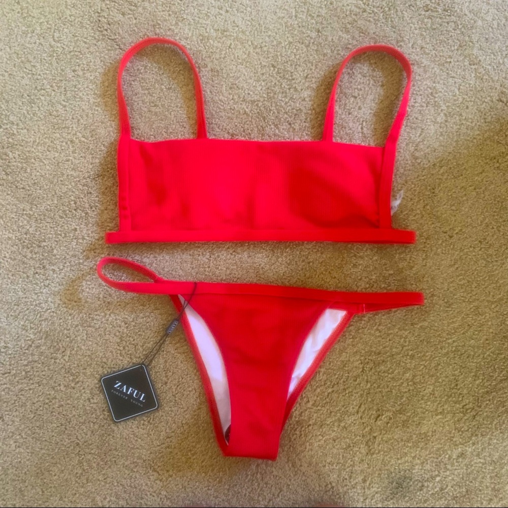 Lava Red Zaful Bikini